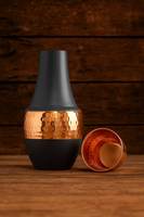 Bouteille d'eau isotherme en cuivre 750 ml, design hexagonal moderne, pour usage extérieur