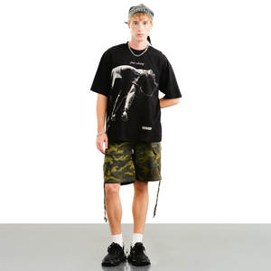 เสื้อยืดพิมพ์ลาย DTG ขายส่ง ผ้าฝ้าย 100% สำหรับผู้ชาย ทรงปกติ พิมพ์ลายคุณภาพสูง เสื้อยืดสตรีทแวร์ลายกราฟิกคลาสสิก - Product Image 5