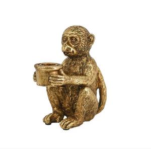 Candelabro de Lujo de Latón Dorado Antiguo con Forma de Mono, Hecho a Mano, Ecológico, Resistente al Calor, Duradero, Decoración para el Hogar - Product Image 5