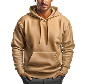 Sudadera con Capucha Verde Oliva para Hombre, Corte Regular, Informal, de Punto, de Algodón, para Otoño - Product Image 6