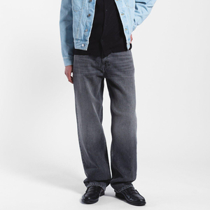กางเกงยีนส์เดนิมไซส์ใหญ่สำหรับผู้ชาย ผ้าฝ้าย 100% ทรงหลวมแบบแบ็กกี้ สั่งตัดได้ ผ้าเซลเวจญี่ปุ่น ทรงตรง ผู้ผลิต OEM - Product Image 6