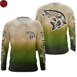 Maillot de pêche unisexe personnalisé à manches longues, anti-UV, anti-bactérien, séchage rapide, respirant, sublimation 50, modèle vierge, taille plus - Grande Vente - Product Image 4