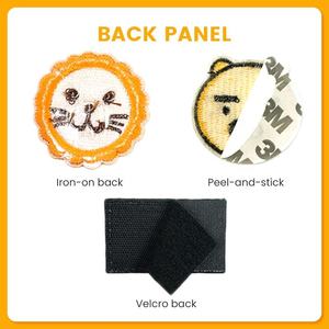 Iron-<b>On</b> Embroidery <b>Patch</b> for Clothing Garment-Custom Woven Embroidery <b>Patches</b> with 3D <b>Sew</b>-<b>On</b> Flower Shape Custom Color & Size - Product Image 4