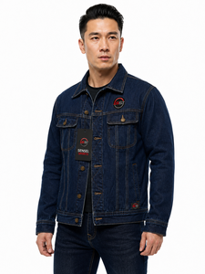 Veste en jean pour homme très tendance, décontractée, avec tissu résistant, fermeture à boutons, poches poitrine, coupe élégante pour un usage quotidien - Product Image 5