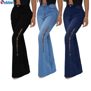 Nouvelle Arrivée Jean Évasé Taille Haute Femme en Denim Bleu Coupe Bootcut Pantalon Évasé Tendance Jean Skinny Femme Jean en Denim pour Femme - Product Image 6
