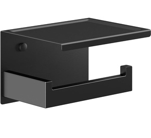 Portarrollos de Papel Higiénico Metálico Impermeable, Diseño Personalizado, Últimos Modelos, Color Negro - Product Image 1