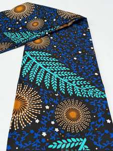 Tela de algodón con estampado de cera Africana Premium de Freetown, Material lujoso para vestidos elegantes, ropa tradicional y decoración del hogar - Product Image 4