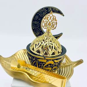 Decorative Metal Bakhoor Incense <b>Burner</b> <b>for</b> Arabic Fragrance Eco-Friendly Trending Design Wholesale Incense Bakhoor Holder - Product Image 5