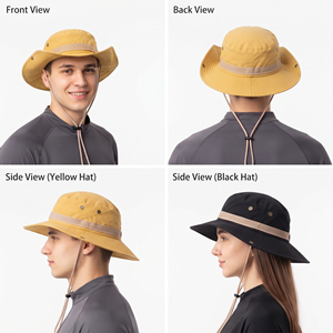 Sombrero para el Sol con Protección UV, Ala Ancha, Estilo Boonie, para Hombres y Mujeres, Ideal para Senderismo, Camping, Playa, Unisex - Product Image 5