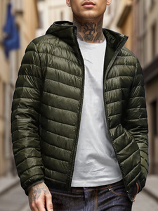 Unisex Ultra Loft Reversible <b>Waterproof</b> Packable Puffer <b>Jacket</b> Hooded Insulated Thermal Puffy Winter Running Travel <b>Red</b> Front - Product Image 5