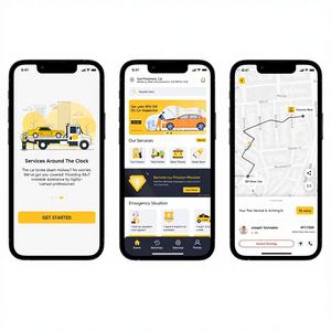 Largest Tow Truck Booking Platform Development Live <b>Tracking</b> Multi-Vendor Support Intelligent Routing for MAC OS Stock Internet - Product Image 2