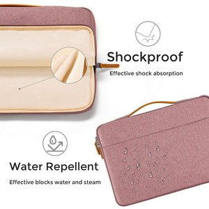 Magnifiques sacs pour ordinateur portable de couleur rose pour hommes et femmes, plusieurs poches zippées, matériau 100% polyester, résistant aux chocs, imperméable - Product Image 4