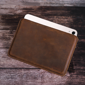Genuine Leather Tablet Sleeve Tablet Pouch Brown Soft Protective Case for Tablet Business Travel Tablet Case Leather - Product Image 4