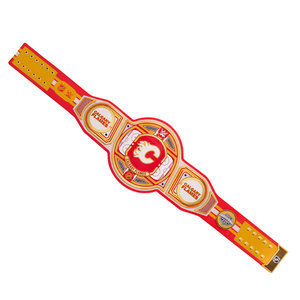 Ceinture de championnat de lutte professionnelle personnalisée en cuir, inspirée des Calgary Flames, à taille haute, avec plaques métalliques premium pour les fans - Product Image 5