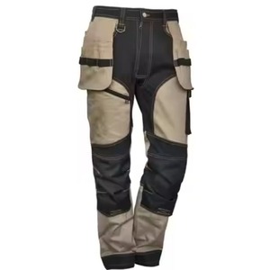 2026 Summer New High Waist Canvas Multi-pocket Cargo Pants Custom Elastic Plus Size Lightweight Men's <b>Trousers</b> - Product Image 2