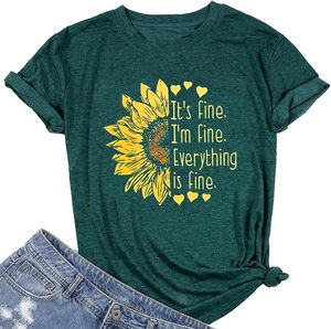 <b>Sunflower</b> print tshirt cotton slim fit retro style breathable knitted short sleeve summer casual outfit <b>top</b> - Product Image 1