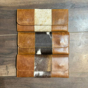 2024 nouveau portefeuille long en cuir de vachette de haute qualité à trois volets pour les femmes de luxe en cuir véritable porte-carte de crédit pochette de créateur - Product Image 4