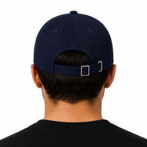 High Quality Custom Cotton Twill <b>Navy</b> Blue 6-Panel Baseball Cap With Embroidery Logo Front Panel Unisex Casual <b>Hat</b> Fitted Style - Product Image 5