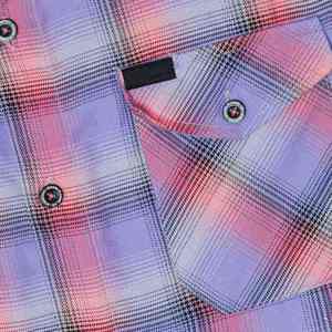 Men's Hooded Collar <b>Flannel</b> Plaid Shirt Long Sleeve Regular Fit 100% Cotton Quilted Embossed Front Logo Casual Outdoor - Product Image 4