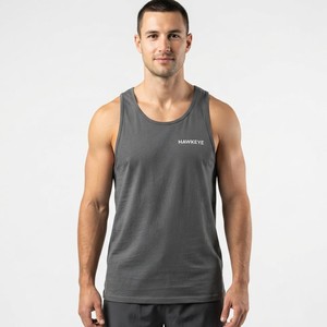 High Quality Gym Activewear Shoulder Sport <b>Vest</b> Sleeveless Shirt Workout Mens Casual Tank Top with Soft Fabric and Comfortable - Product Image 1