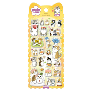Autocollants Mofusand Marshmallow Saison Chat Coréen Personnage Mignon Amovible Décoration Journal Intime Feuille d'Autocollants Kawaii Vente en Gros - Product Image 1