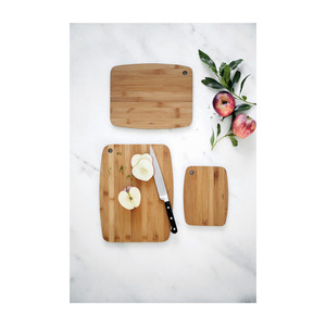 Juego de 3 tablas de cortar de bambú con orificio para colgar, para uso en la cocina - Product Image 2