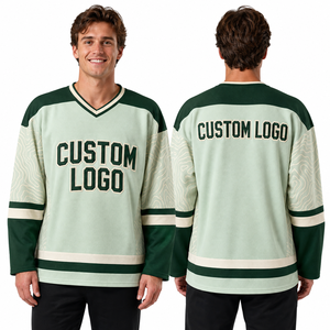 Maillot de hockey sur glace durable, personnalisé, vente en gros, pour gardien de but et patineur, avec protections d'épaule et de coude, manchettes, panneaux de col, en tissu cousu sur mesure - Product Image 6