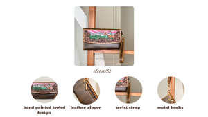 Cartera triple larga de cuero mecanizado a mano de diseñador de tendencias 2025 para la cartera de tarjetas más nueva de mujer, embragues de piel de vaca de entrega rápida - Product Image 3