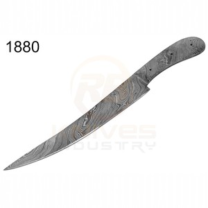 มีดเชฟเหล็กดามัสกัสแบบทำมือ เป็นมิตรกับสิ่งแวดล้อม ทนทาน ใช้ได้ทั้งมือซ้ายและขวา  ใบมีดแบบ Full Tang  ด้ามจับแบบยังไม่เสร็จสมบูรณ์  OEM - Product Image 6