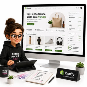 Configuration de boutique Shopify pour marques e-commerce avec produits clairs, checkout optimisé et structure prête à l'emploi, compatible IA, pour vente en ligne mondiale - Product Image 1