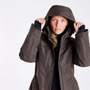 Abrigo largo para montar a caballo para mujer, abrigo ecuestre de invierno con capucha, impermeable. |   Chaqueta de Equitación para Entrenamiento - Product Image 3