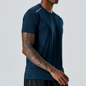 T-shirt de sport personnalisé pour homme – Haute qualité, respirant, compression, séchage rapide – Vêtement de sport décontracté en polyester uni - Product Image 4