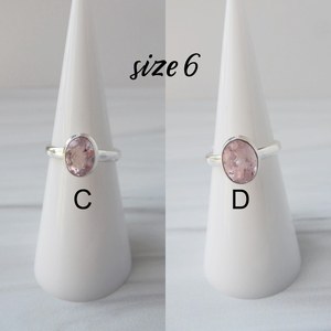 Morganite <b>Ring</b> Sterling Silver Pink Faceted Morganite <b>Ring</b> March Birthstone Jewelry Elegant Gift For Her <b>Adjustable</b> <b>Ring</b> - Product Image 1