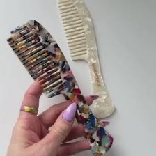 Peigne en résine professionnel pour barbier, coiffure de salon, écologique, décoration DIY, haute qualité, forme personnalisée ILAHI, art populaire Uttar - Product Image 1