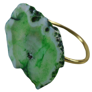 Anneau de serviette en laiton et agate, design classique fait main, personnalisable, porte-serviettes de luxe pour accessoires de table de fête - Product Image 5