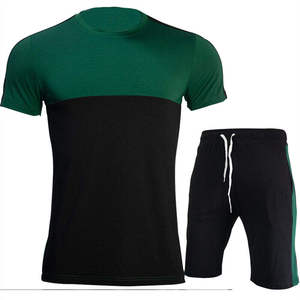 Ensemble de survêtements de sport d'été pour hommes, vente en gros, personnalisable avec LOGO, T-shirt et short, tenue de gym, course à pied, entraînement, vêtements de sport - Product Image 2