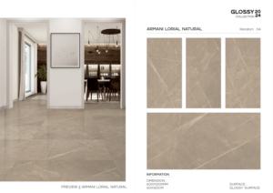 Carreaux de porcelaine polie de qualité supérieure 24x48, carreaux à haute brillance pour revêtements de sol intérieurs élégants et surfaces verticales - Product Image 3