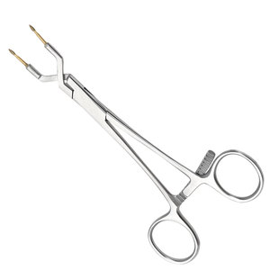 Pince de maintien de couronnes KERAMOGRIP 145 mm en acier inoxydable, pointes diamantées elliptiques, cliquet gradué pour laboratoire dentaire - Product Image 5