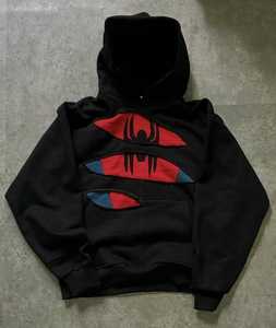 Sweat à capuche streetwear oversize de qualité supérieure, coupe et couture ondulées, en molleton 100% coton épais 350 GSM, pour hommes, vente en gros - Product Image 3