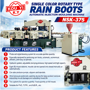 Machine de moulage par injection rotative monocouleur à 10 stations pour bottes de pluie - Product Image 2