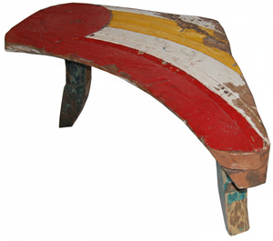 Banc Rudi en bois de bateau récupéré, couleur naturelle, design minimaliste et durable pour intérieur et extérieur - Product Image 2