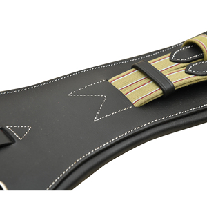 Cincha de Doma Anatómica Profesional de Cuero con Acolchado Suave y Extremos Elásticos Duraderos para Equitación - Product Image 4