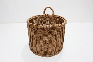 Modern Round <b>Plastic</b> Rattan Clothing Storage <b>Baskets</b>-Eco-Friendly Foldable Design - Product Image 3