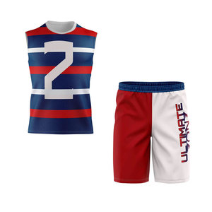 Ensemble d'uniformes de football 7v7 sublimés de haute qualité, kit de compression 7 sur 7, personnalisable avec le nom de l'équipe de football américain, tissu durable, vente en gros - Product Image 1