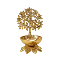 Lanterne Kalpavriksha en laiton pur style Art déco pour la Puja |   Décoration religieuse suspendue personnalisable et antirouille pour la maison, Diwali, mariage
