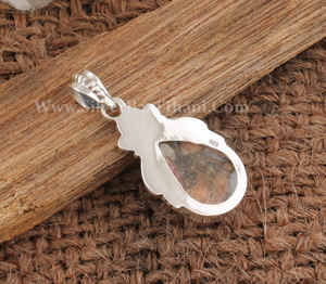 Pendentif en cuivre turquoise naturel en forme de poire, bague en argent sterling 925, breloque en pierre précieuse, fait main, vintage, bohème, anniversaire - Product Image 6