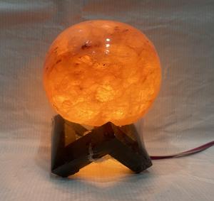 Lampe en sel de roche de l'Himalaya, sphère de cristal de sel naturel, couleur naturelle, sculptée, écologique, alimentée par USB, LED, pour la décoration intérieure moderne - Product Image 1