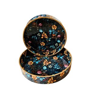 Authentic Design Eco-Friendly Wooden Serving <b>Tray</b> Floral Printed Multi-Purpose Decorative Serving <b>Tray</b> Home Kitchen <b>Breakfast</b> - Product Image 1