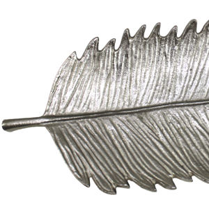 Bandeja de lujo moderna de aluminio fundido, con acabado brillante en oro y plata, en forma de hoja, para vajilla de mesa, hecha a mano, la más vendida. - Product Image 4