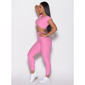 women yoga <b>set</b> leggings sports bra high waist breathable stretch fitness workout gym wear activewear <b>set</b> - Product Image 4